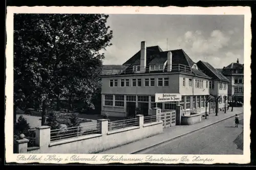 AK Bad König i. Odenwald, Stahlbad, Fafnirbrunnen, Sanatorium Dr. Zimper