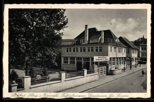 AK Stahlbad König i. Odenwald, Stahlbrunnen, Fafnirbrunnen, Sanatorium Dr. Zimper