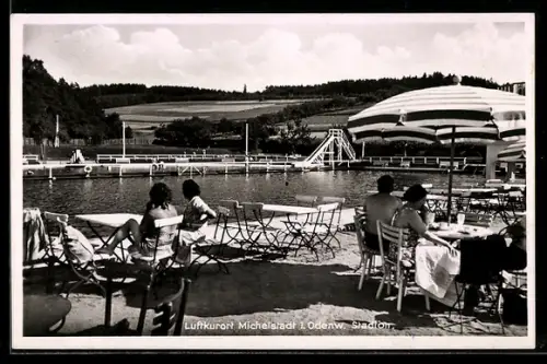 AK Michelstadt i. Odenw., Stadion, Schwimmbad, Liegewiese