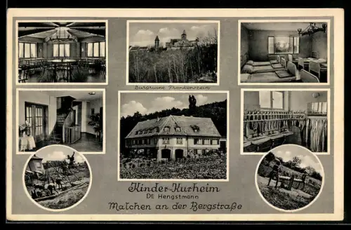 AK Malchen a. d. Bergstrasse, Kinder-Kurheim Dr. Hengstmann, verschiedene Ansichten