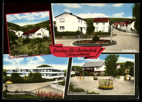 AK Breuberg /Rai-Breitenbach, Sophein-Hof, Mittelpunktschule, Kinderspielplatz