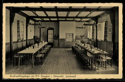 AK Brandau i. Odenwald, Knabenübungslager der NSV, Speisesaal