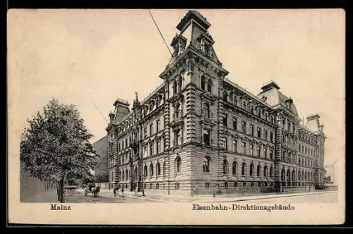 AK Mainz, Eisenbahn-Direktionsgebäude