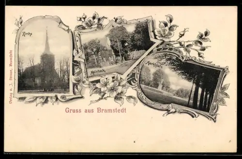 AK Bramstedt, Kirche, Mainbek, Marktplatz