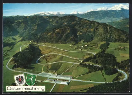 AK Knittelfeld-Zeltweg, Österreichring aus der Vogelperspektive