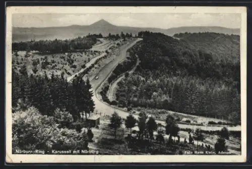 AK Adenau, Rennstrecke Nürburgring - Nordschleife, Anfahrt zum Karussell