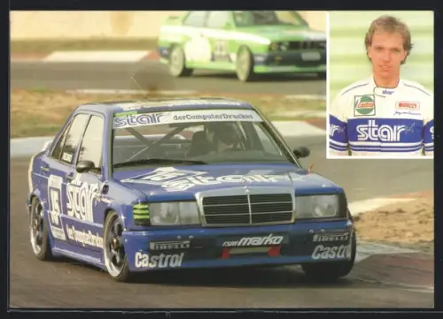 AK Auto Mercedes Benz 190 Evo, DTM Rennwagen Startnummer 15 pilotiert von Jörg van Ommen 1988