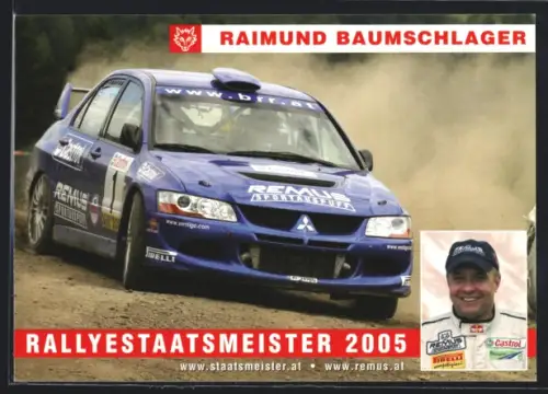 AK Auto Mitsubishi Lancer Remus Team, Rennwagen pilotiert von Raimund Baumschlager Startnummer 1