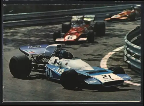 AK Zeltweg, Formel 1 Autorennen Österreichring, Rennwagen Matra Simca Startnummer 21 Pilotiert von Jean-Pierre Beltoise