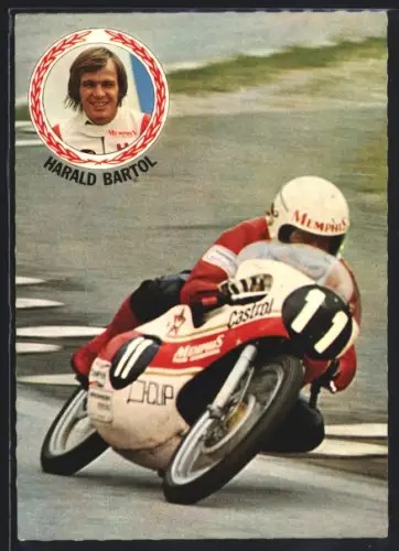 AK Motorradrennfahrer Harald Bartol, Rennmotorrad Startnummer 11 Memphis Team International