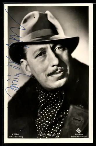 AK Schauspieler Willy Birgel, Autograph
