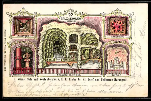 AK Wien, Wiener Prater, Salz- und Kohlenbergwerk Nr. 84 Josef und Philomene Marangoni