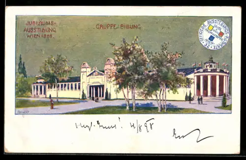 Künstler-AK Wien, Jubiläums-Ausstellung 1898, Gruppe Bildung