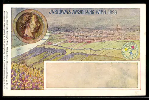 Künstler-AK Wien, Jubiläums-Ausstellung 1898, Gesamtansicht