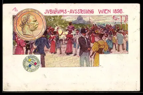 Lithographie Wien, Jubilaums-Ausstellung 1898, Ausstellungsgelände