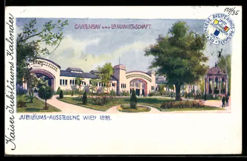 AK Wien, Jubiläums-Ausstellung Gartenbau & Landwirtschaft 1898, Ausstellungshalle