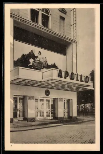 AK Vienna, Front of the Casino Apollo fitted with marbrite