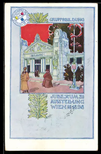 Künstler-AK Philipp + Kramer Nr.48: Wien, Jubiläumsausstellung 1898