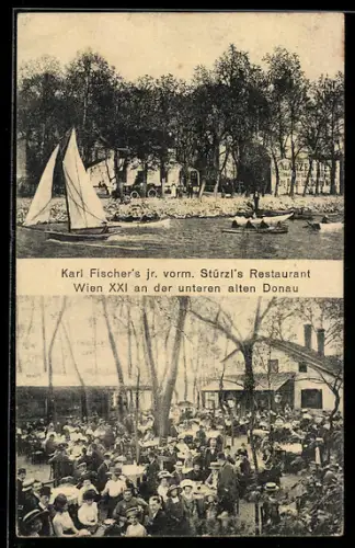 AK Wien, Karl Fischers jr. vorm. Stürzls Restaurant an der unteren alten Donau