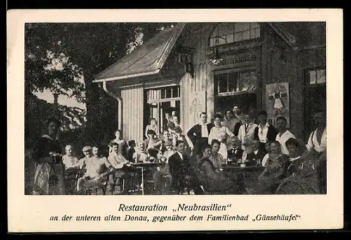 AK Wien, Restaurant Neubrasilien an der unteren alten Donau 61
