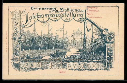 Künstler-AK Wien, Jubiläumsausstellung 1898, Eröffnungsfeier