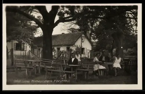 AK Wien, Städt. Lobau, Restaurant Forsthaus mit Milchausschank
