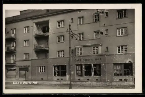 AK Wien, Zerstörtes Cafe Goethe-Hof