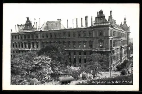 AK Wien, Justizpalast nach dem Brand 1927