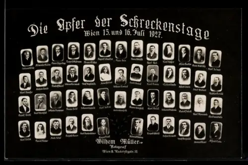 AK Wien, Opfer der Schreckenstage im Juli 1927