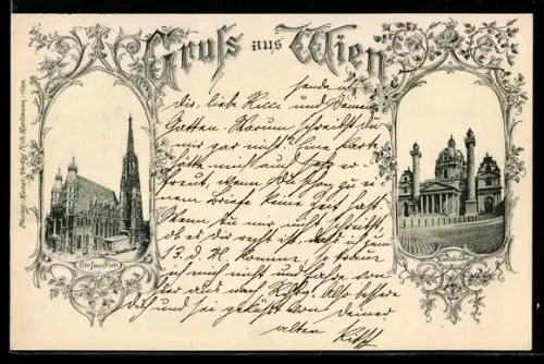 AK Wien, Stefansdom und Karlskirche
