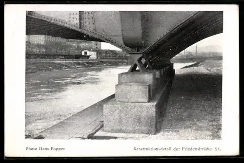 AK Wien IX, Konstruktionsdetail der Friedensbrücke