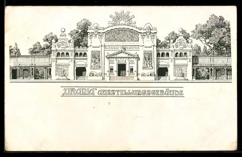 Künstler-AK Wien, Jubiläums-Ausstellung 1898, Urania Ausstellungsgebäude