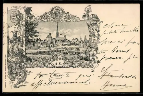 AK Alt-Wien, Teilansicht von 1483