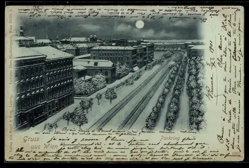 Mondschein-AK Wien, Parkring im Winter