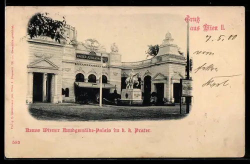 AK Wien, Wiener Prater, Neues Wiener Rundgemälde-Palais