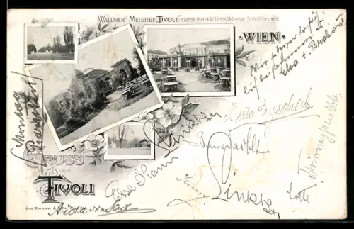 AK Wien, Tivoli, Restaurant mit Gastgarten