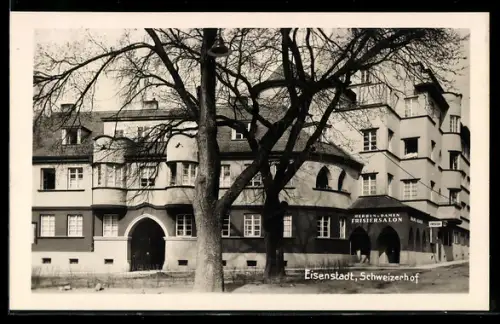 AK Eisenstadt, Schweizerhof mit Frisiersalon