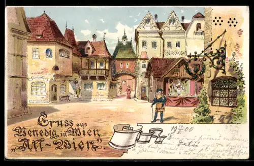 Lithographie Wien, Venedig präsentiert in der Altstadt