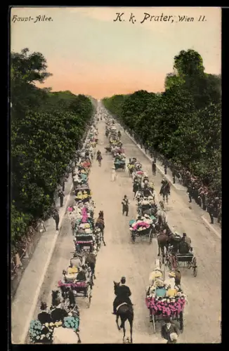 AK Wien, Haupt-Allee im k. k. Prater
