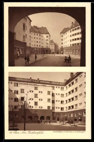 AK Wien, Wohnbauten der Gemeinde Wien, Am Fuchsenfeld, Hof im Sonnenschein