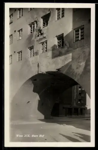 AK Wien, Partie im Marx Hof, Beschossenes Gebäude