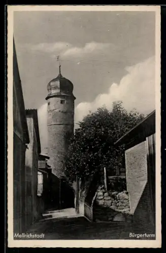 AK Mellrichstadt, Blick zum Bürgerturm