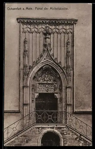 AK Ochsenfurt / Main, Portal der Michaelskirche