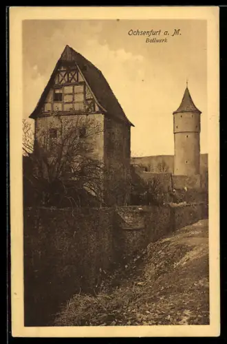 AK Ochsenfurt a. Main, Bollwerk der Stadtmauer