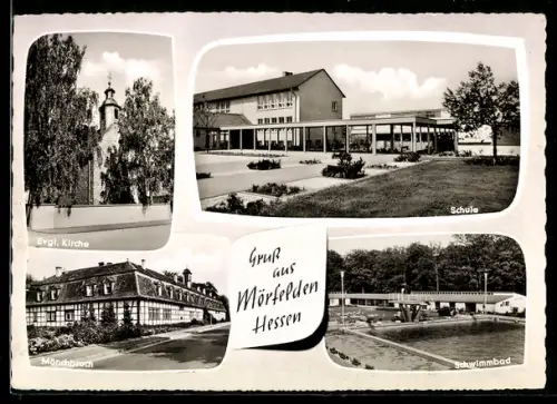 AK Mörfelden /Hessen, Schwimmbad, Schule, Mönchbruch
