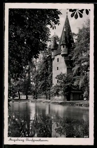 AK Augsburg, Fünfgradturm am Wasser