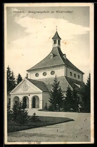 AK München-Hadern, Aussegnungshalle im Waldfriedhof