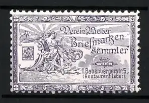 Reklamemarke Wien, Verein Wiener Briefmarkensammler, Babenbergerstr. 5