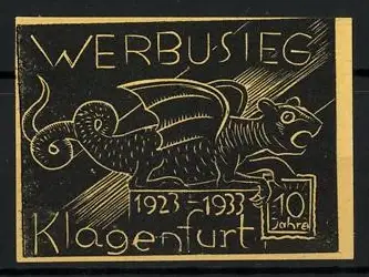 Reklamemarke Klagenfurt, Werbusieg 1933, Drache