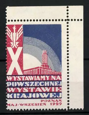 Reklamemarke Poznan, Wytsawiamy na Powszechnej Wystawie Krajowej 1929
